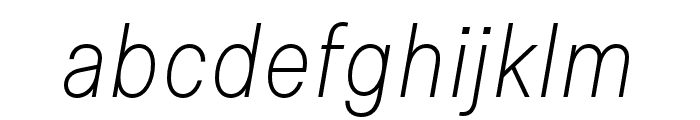 Scto Grotesk B Thin Italic Font LOWERCASE