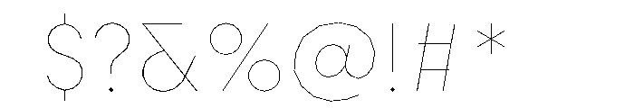 Scandia Line Light Font OTHER CHARS