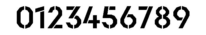 Scandia Line Stencil Font OTHER CHARS