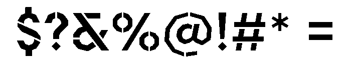 Scandia Line Stencil Font OTHER CHARS