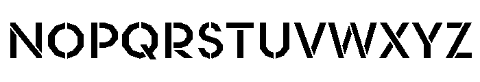 Scandia Line Stencil Font UPPERCASE