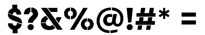 Scandia Stencil Font OTHER CHARS