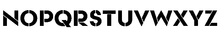 Scandia Stencil Font UPPERCASE