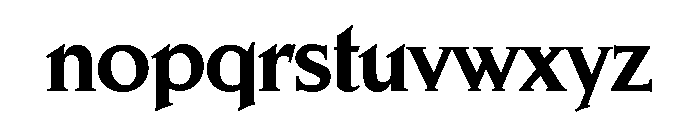 Schiller Antiqua Extra Bold Font LOWERCASE