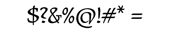 Schumann Regular Font OTHER CHARS