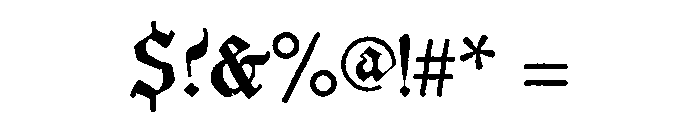 SchwarzKopf New Font OTHER CHARS