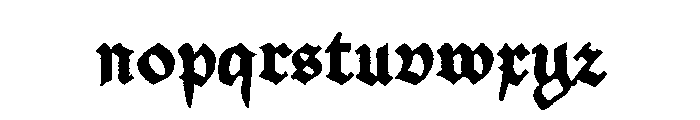SchwarzKopf New Font LOWERCASE