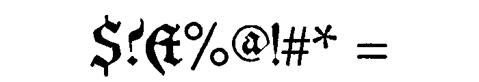 SchwarzKopf Old Font OTHER CHARS
