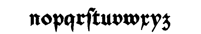 SchwarzKopf Old Font LOWERCASE