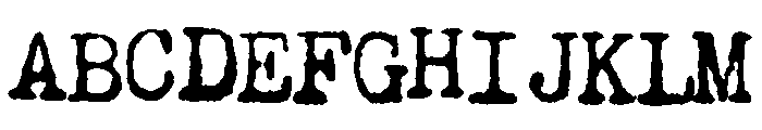Secret Service Typewriter Medium Font UPPERCASE