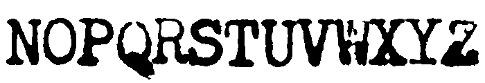 Secret Service Typewriter Medium Font UPPERCASE