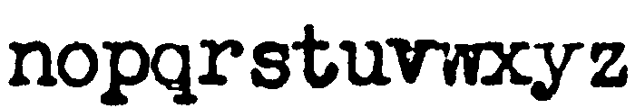 Secret Service Typewriter Medium Font LOWERCASE