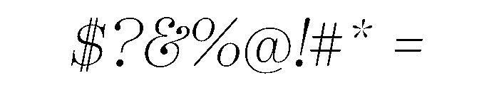 Sedgwick Light Italic Font OTHER CHARS