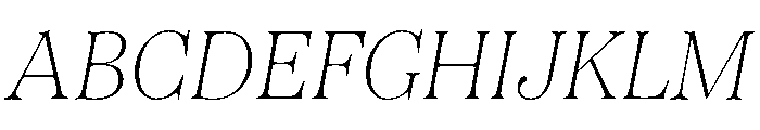 Sedgwick Light Italic Font UPPERCASE