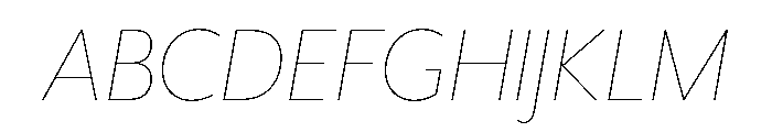 Sedgwick Thin Italic Font UPPERCASE