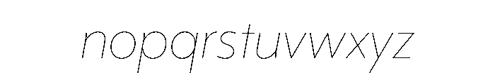 Sedgwick Thin Italic Font LOWERCASE