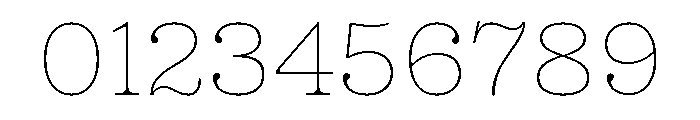 Sedgwick Thin Font OTHER CHARS