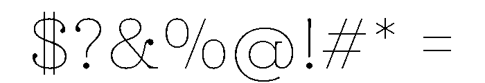 Sedgwick Thin Font OTHER CHARS
