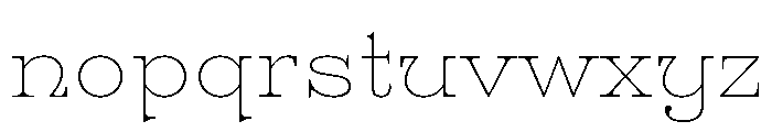 Sedgwick Thin Font LOWERCASE