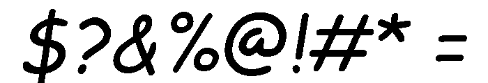 Segoe Print Italic Font OTHER CHARS