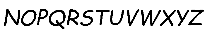 Segoe Print Italic Font UPPERCASE