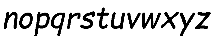 Segoe Print Italic Font LOWERCASE