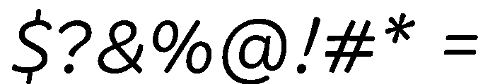 Segoe Print Light Italic Font OTHER CHARS