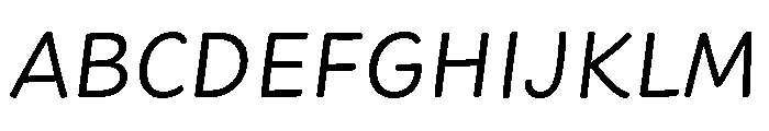 Segoe Print Light Italic Font UPPERCASE