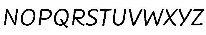 Segoe Print Light Italic Font UPPERCASE