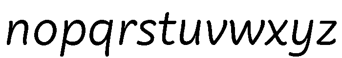 Segoe Print Light Italic Font LOWERCASE
