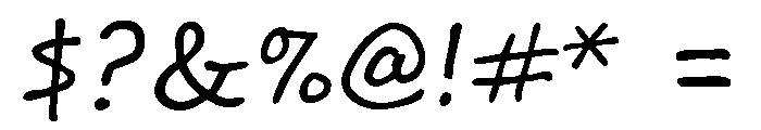 Segoe Print Regular Font OTHER CHARS