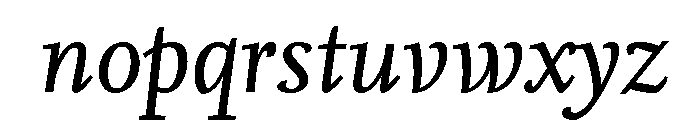 Seria Italic Font LOWERCASE