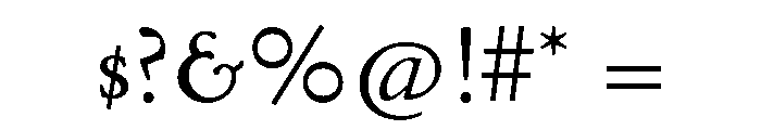 Seria Medium Font OTHER CHARS