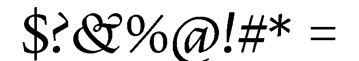 Seria Regular Font OTHER CHARS