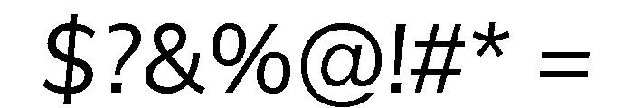 Seria Sans Italic Font OTHER CHARS