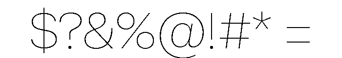 Setar XS Hairline Font OTHER CHARS