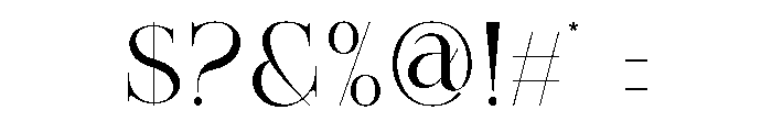 SECOR Font OTHER CHARS