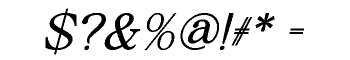 SECTH VOUGHT Italic Font OTHER CHARS