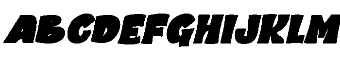 SEROMUT Slant Regular Font UPPERCASE