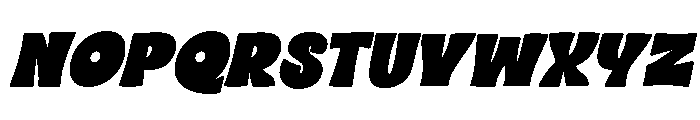SEROMUT Slant Regular Font UPPERCASE