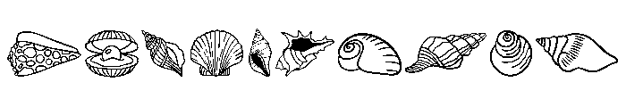 Seashell Line Set Font OTHER CHARS