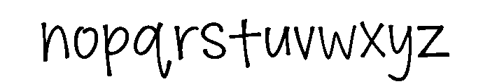 Seclusion Writing Font LOWERCASE