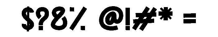 Second Chooise Font OTHER CHARS