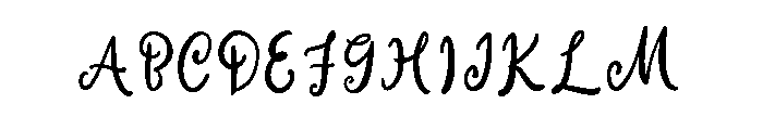 Second Mark Script Regular Font UPPERCASE