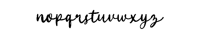 Second Mark Script Regular Font LOWERCASE
