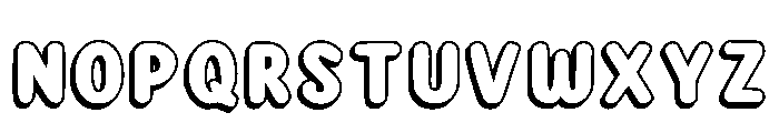 Second Outline Regular Font LOWERCASE