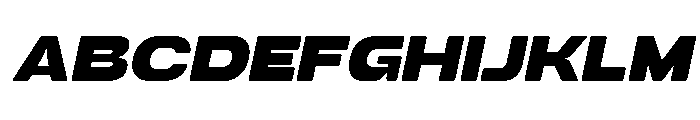 Second Time Expanded Italic Font UPPERCASE