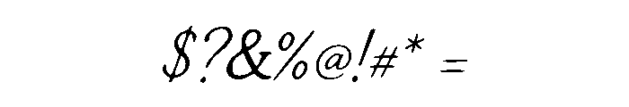 Secret Cantena Script Regular Font OTHER CHARS
