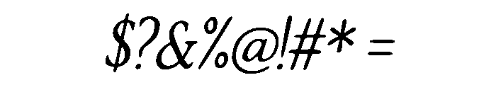 Secret Cantena Slant Regular Font OTHER CHARS