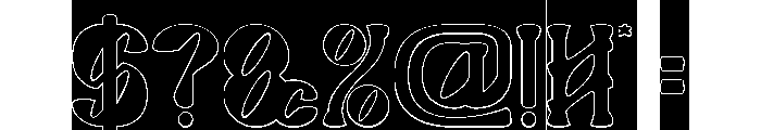 Secret Garden-Hollow-Inverse Font OTHER CHARS